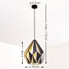 Suspension Marang Noir doré, 1 lumière