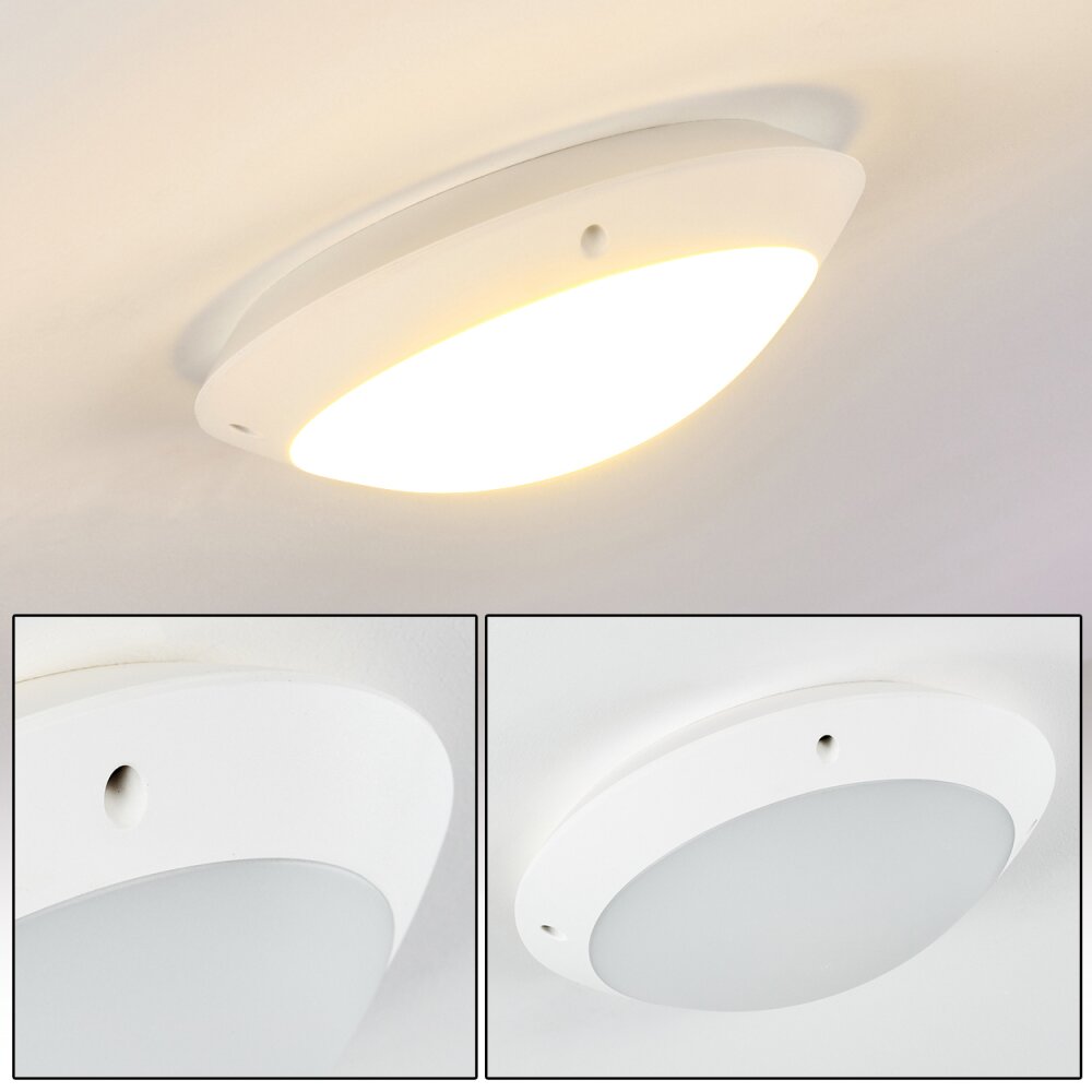 plafonnier extérieur Grafton Blanc, 1 lumière main product photo