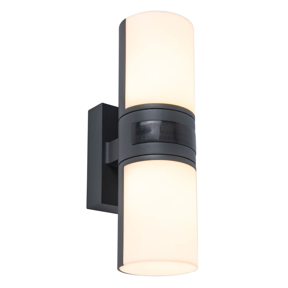 Applique murale d'extérieur Lutec CYRA LED Anthracite, 1 lumière, Détecteur de mouvement main product photo