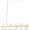 Suspension Brilliant Plow Bois foncé, Blanc, 5 lumières