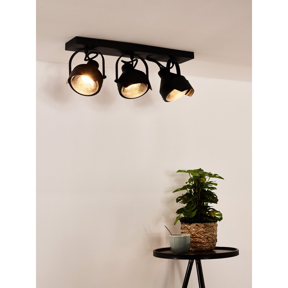 Spot de plafond Lucide CICLETA Noir, 3 lumières main product photo