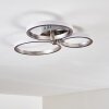 Plafonnier Volonne LED Acier inoxydable, Argenté, 3 lumières