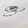 Plafonnier Volonne LED Acier inoxydable, Argenté, 3 lumières