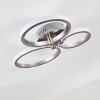 Plafonnier Volonne LED Acier inoxydable, Argenté, 3 lumières