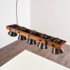 Suspension Oksbol Bois foncé, Noir, 5 lumières Suspension Oksbol Bois foncé, Noir, 5 lumières