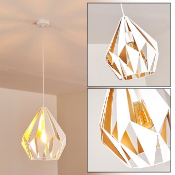 Suspension Marang Blanc, 1 lumière