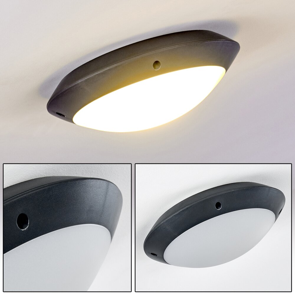 plafonnier extérieur Grafton Anthracite, 1 lumière main product photo