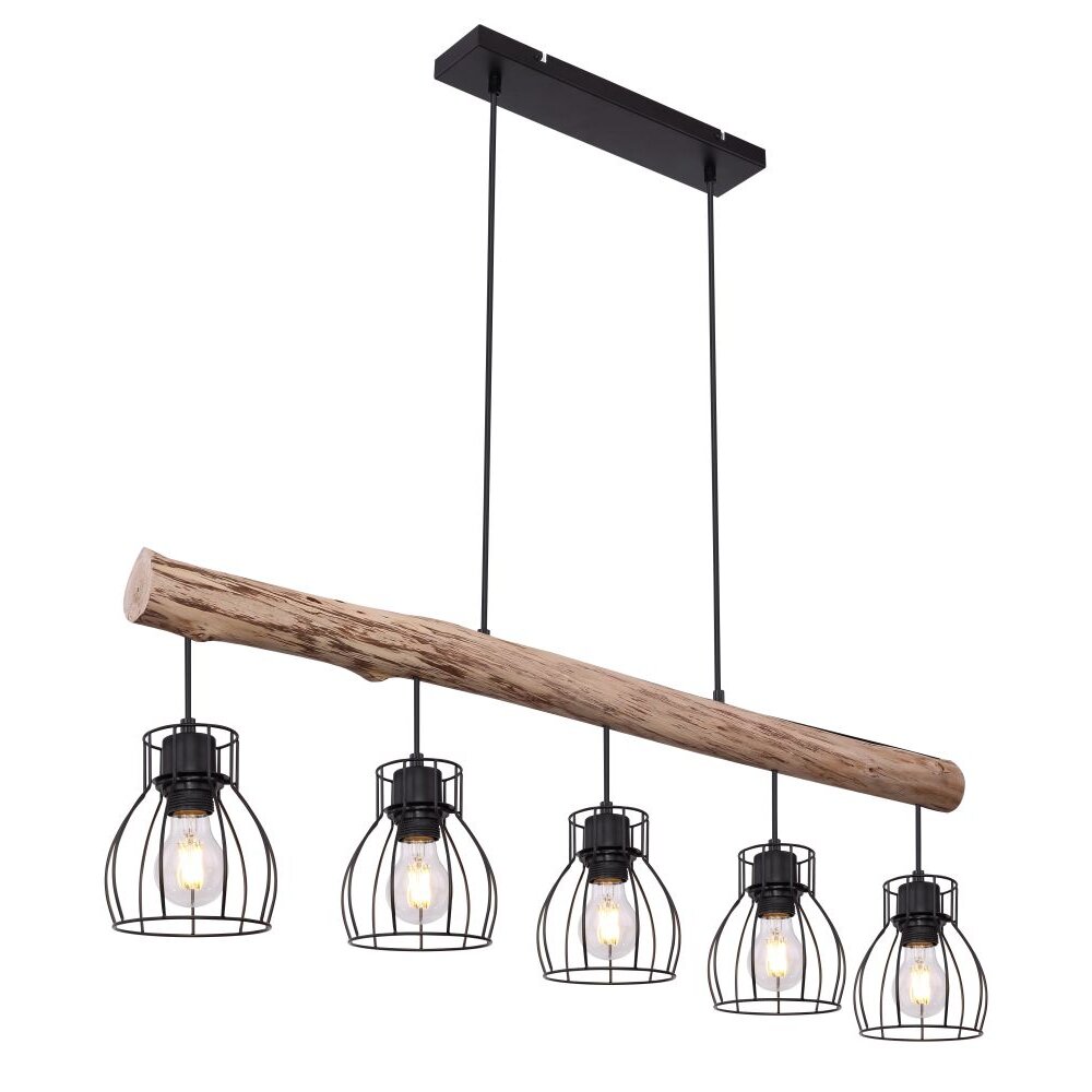Suspension Globo MINA Noir, 5 lumières main product photo