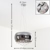 Suspension Ventspils Chrome, 5 lumières