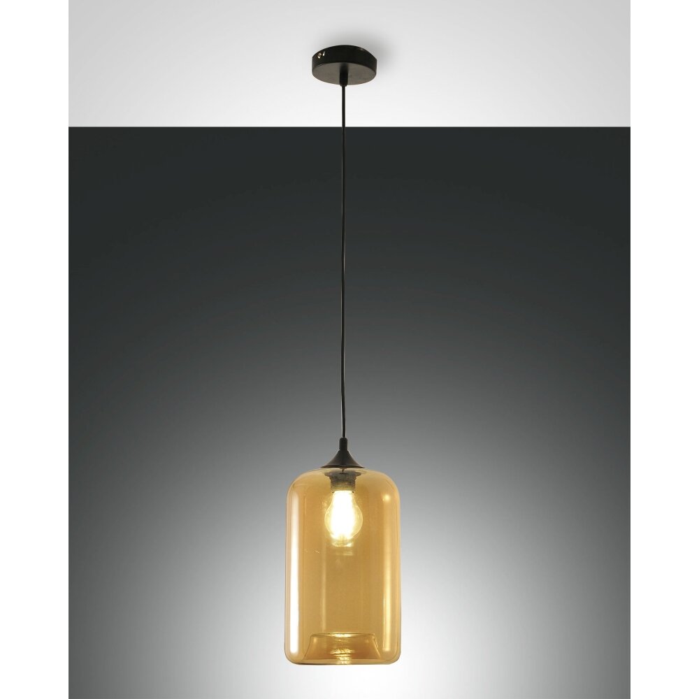 Suspension Fabas Luce Silo Noir, 1 lumière main product photo