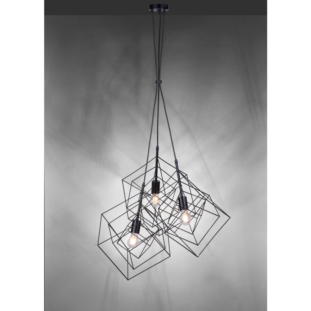 Suspension Leuchten-Direkt SKELETTON Noir, 3 lumières main product photo
