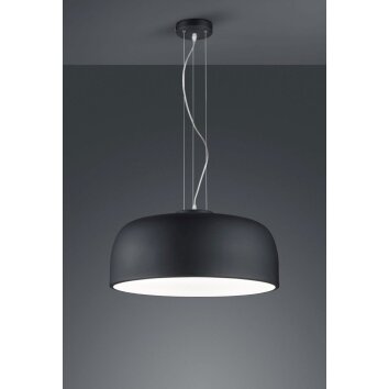 Suspension Trio BARON Noir, 4 lumières