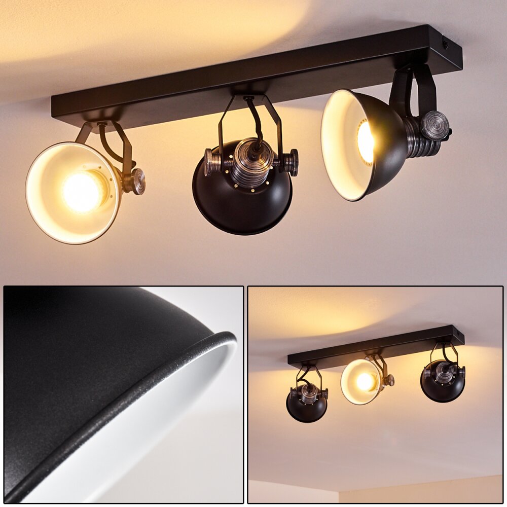 Plafonnier Gudo Noir, 3 lumières main product photo