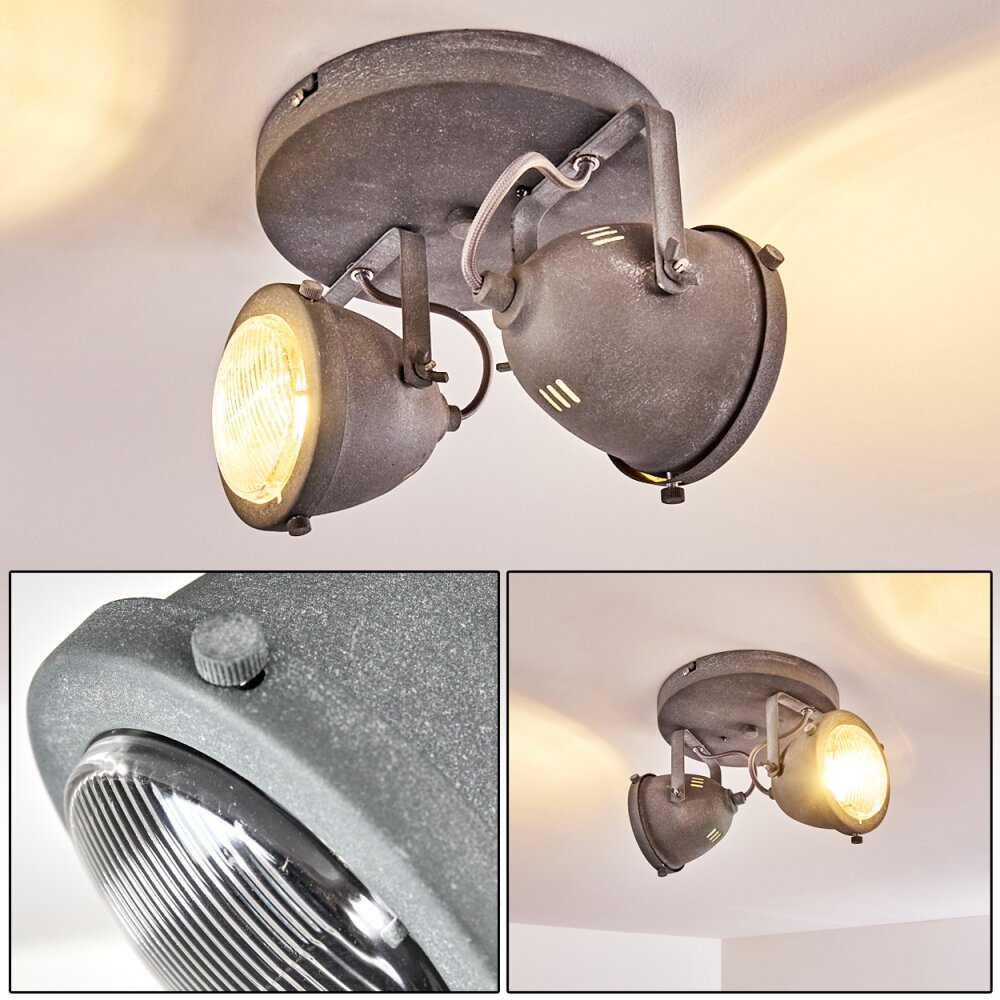 Plafonnier Glostrup LED Gris, 2 lumières main product photo
