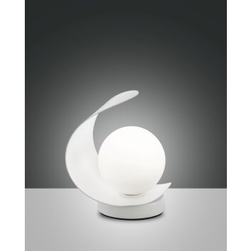 Lampe à poser Fabas Luce Adria LED Blanc, 1 lumière