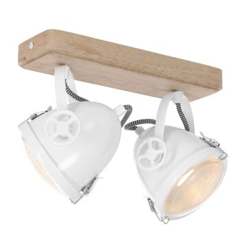 Plafonnier Steinhauer Gearwood LED Blanc, 2 lumières