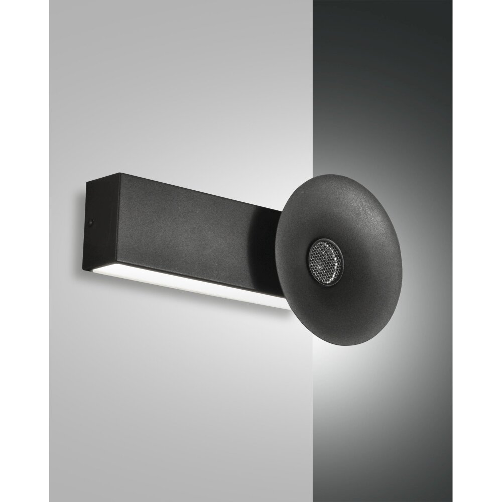 Applique murale Fabas Luce Aretha LED Noir, 1 lumière main product photo