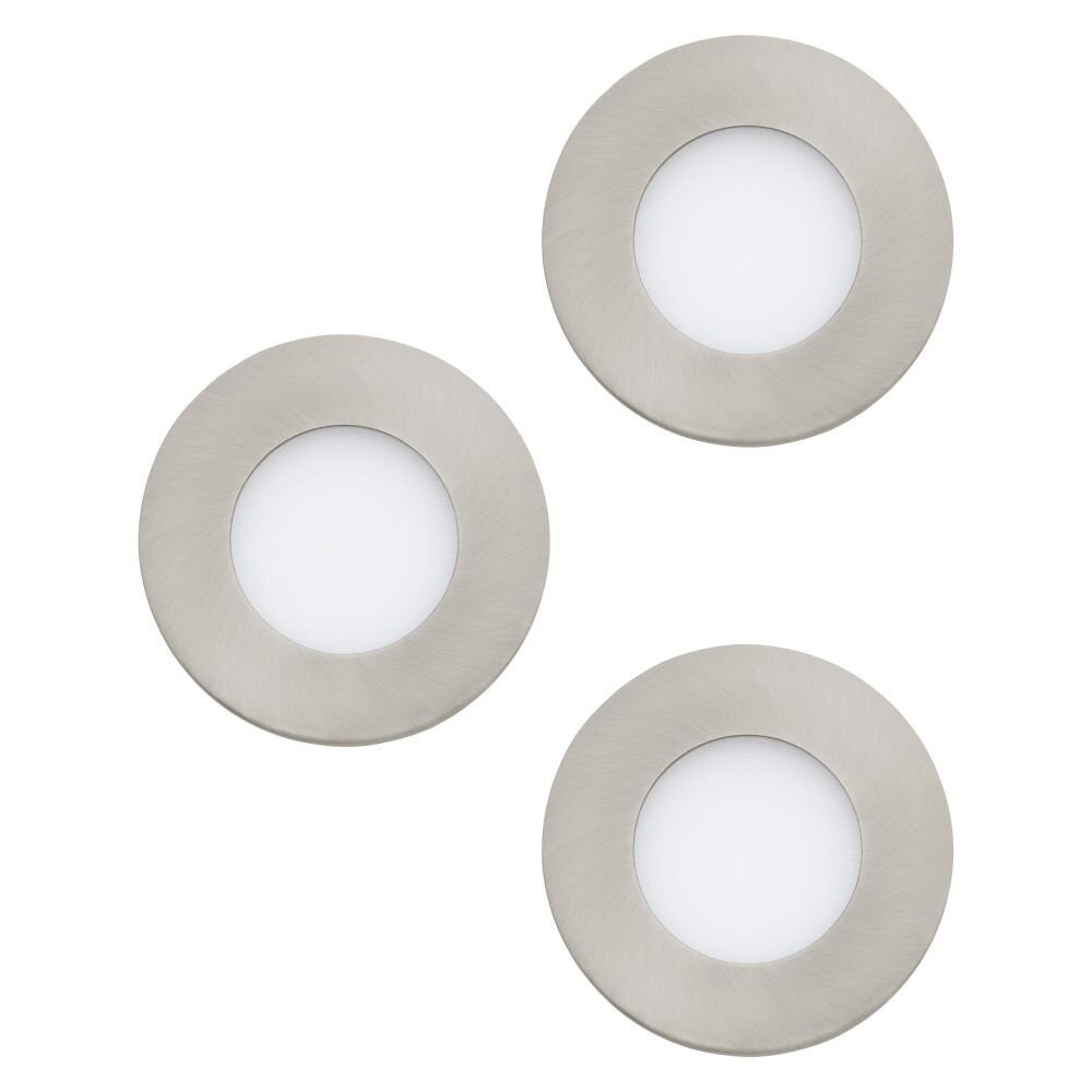Spot encastrable Eglo FUEVA LED Nickel mat, 3 lumières main product photo