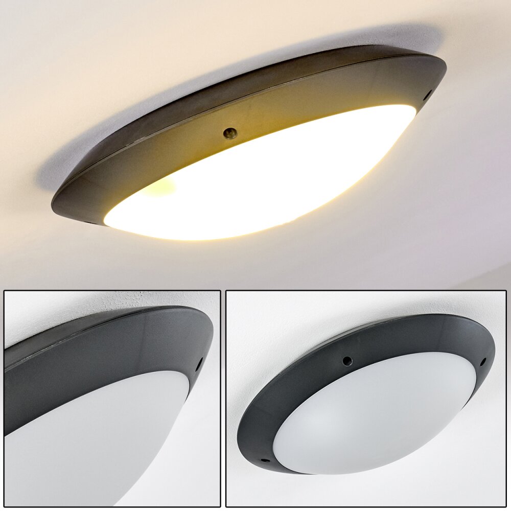 plafonnier extérieur Grafton Anthracite, 2 lumières main product photo