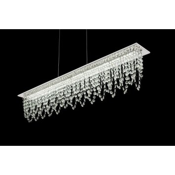 Suspension Globo LED Chrome, Clair, 1 lumière, Télécommandes