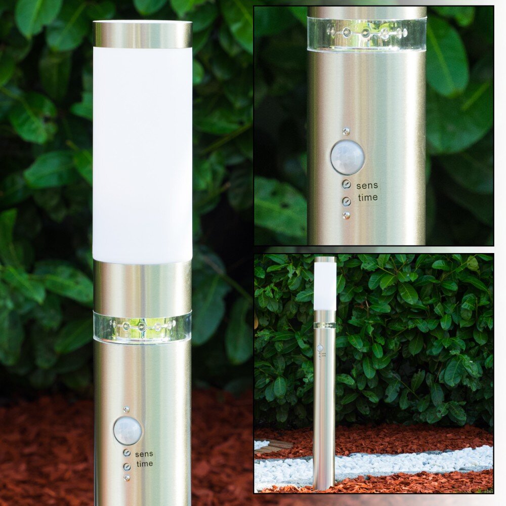 Lampadaire d'extérieur Avize Acier inoxydable, 1 lumière, Détecteur de mouvement main product photo