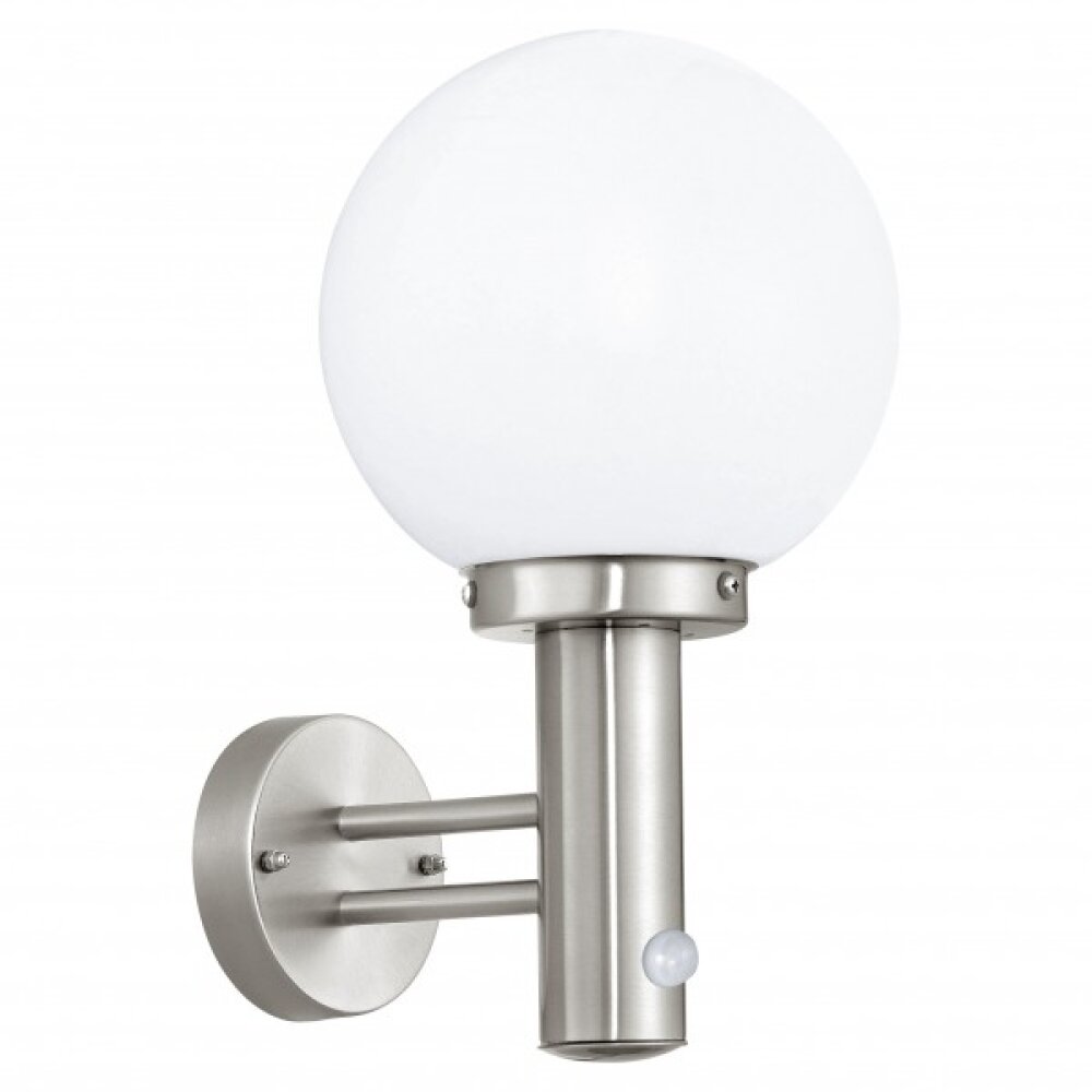 Applique murale Eglo NISIA Acier inoxydable, 1 lumière, Détecteur de mouvement main product photo