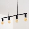 Suspension Maidford Noir, 4 lumières