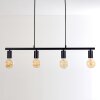 Suspension Maidford Noir, 4 lumières