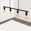 Suspension Maidford Noir, 4 lumières