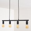 Suspension Maidford Noir, 4 lumières