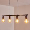 Suspension Maidford Noir, 4 lumières