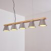 Suspension Halltorp Bois clair, Noir, 5 lumières