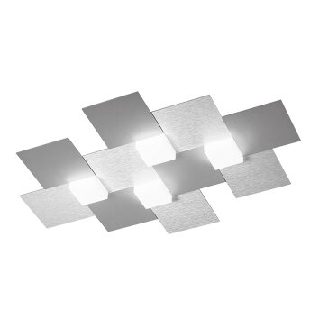 Plafonnier Grossmann CREO LED Aluminium, 4 lumières