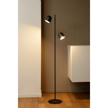 Lampadaire Lucide SKANSKA LED Noir, 2 lumières