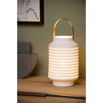 Lampe de table Lucide JAMILA Blanc, 1 lumière