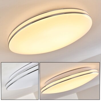 Plafonnier Genthin LED Blanc, 1 lumière