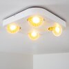 Spot plafond Granada LED Blanc, 4 lumières