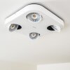 Spot plafond Granada LED Blanc, 4 lumières