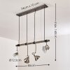 Suspension Medolden Brun, Nickel mat, 4 lumières