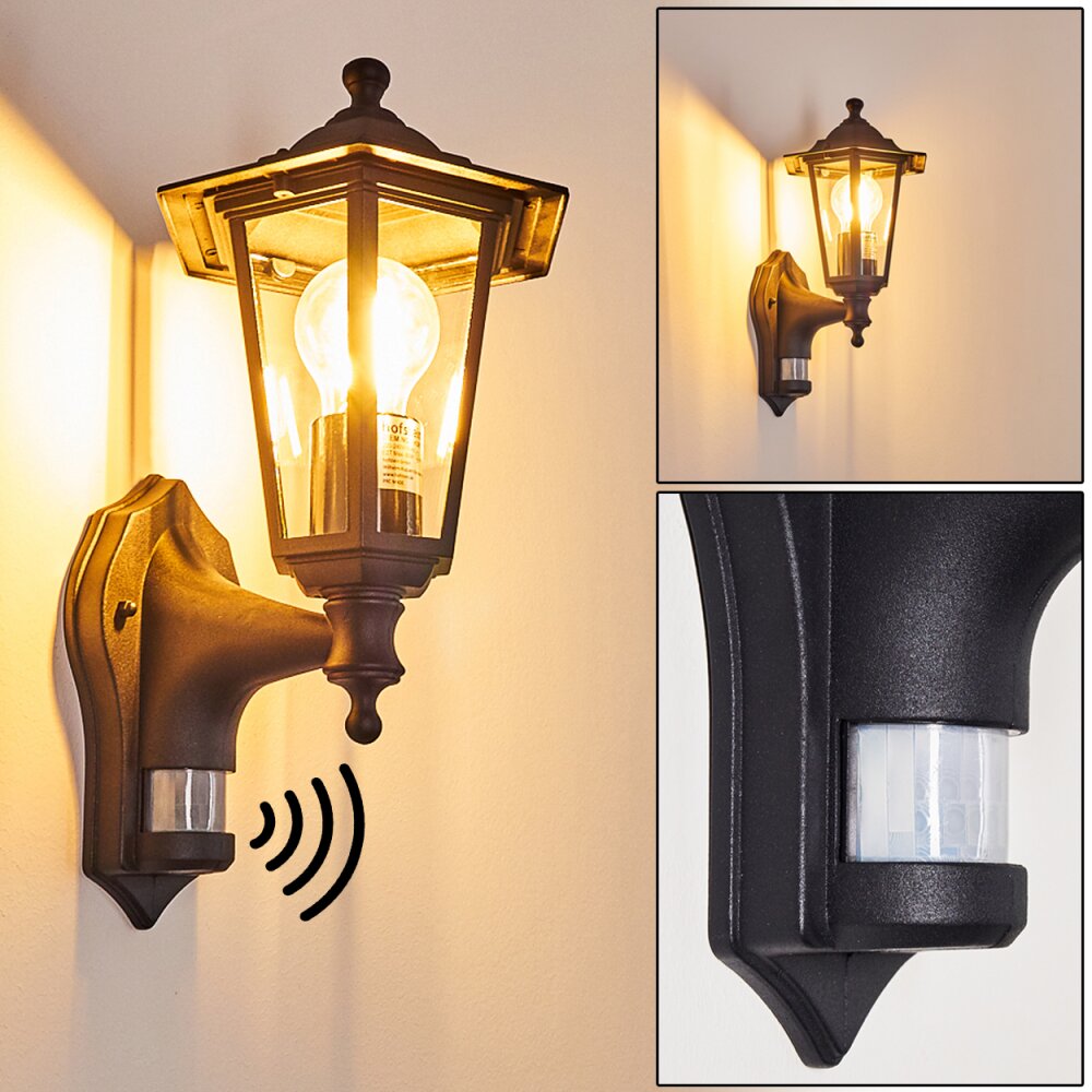 Applique murale d'extérieur Loria Noir, 1 lumière main product photo