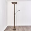 Lampadaire Lasona LED Brun, Argenté, 2 lumières