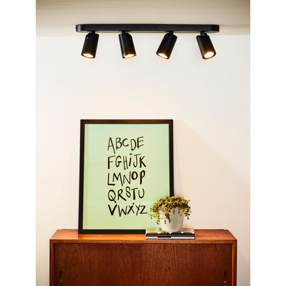 Spot de plafond Lucide XYRUS LED Noir, 4 lumières main product photo