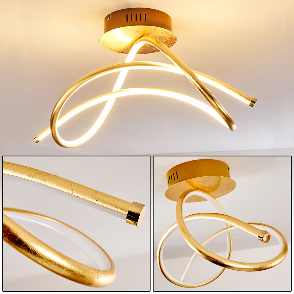 Plafonnier Wengi LED Or, 1 lumière main product photo