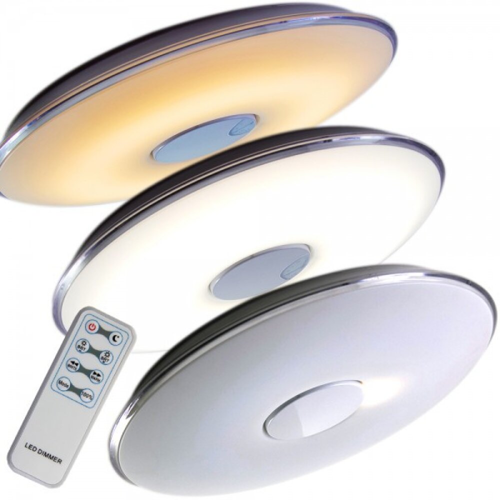 Plafonnier LED Trio TOKYO Chrome, 1 lumière, Télécommandes main product photo