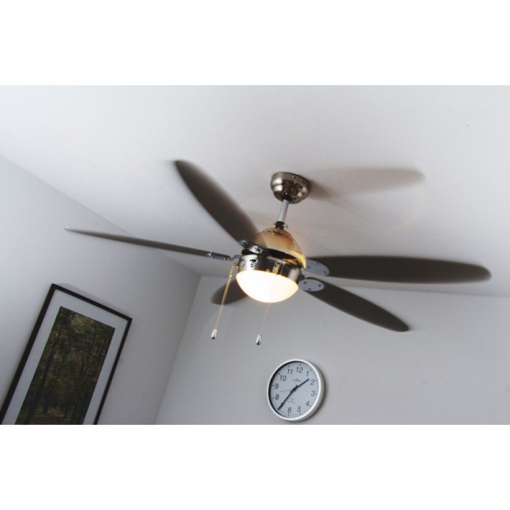 Ventilateur de plafond Morino Écru, Nickel mat H3559970