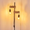 Lampadaire Barbengo Brun, Noir, 2 lumières
