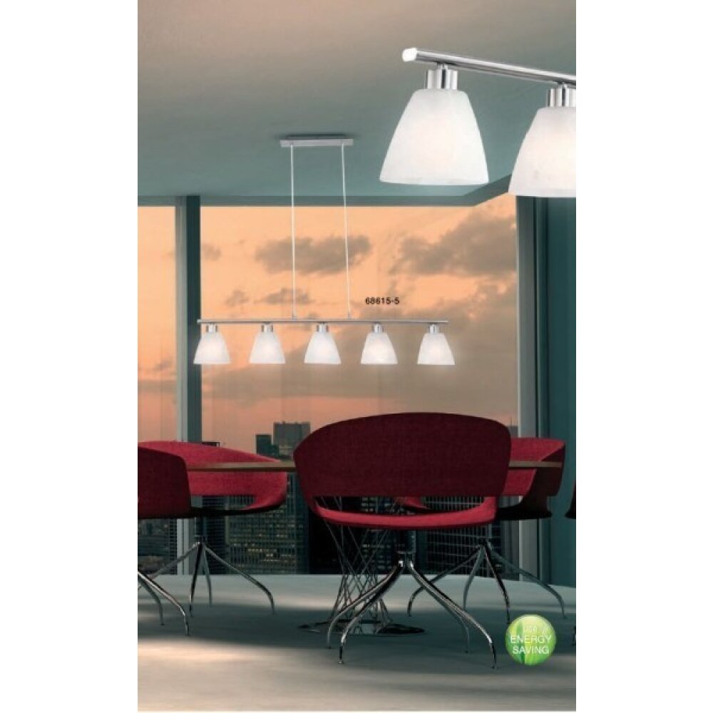 Suspension Globo ILLIMANI Nickel mat, 5 lumières main product photo