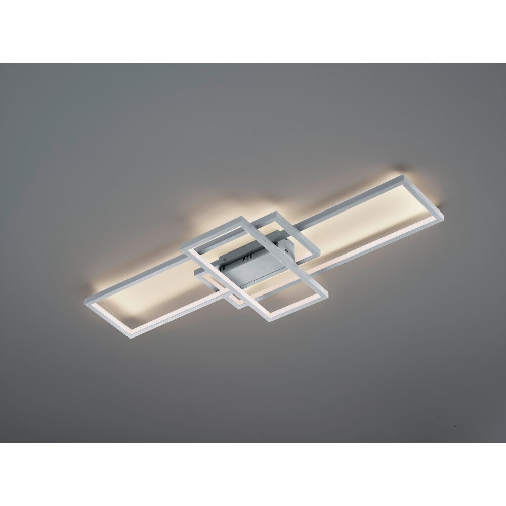 Plafonnier Trio THIAGO LED Nickel mat, 1 lumière, Télécommandes, Changeur de couleurs main product photo