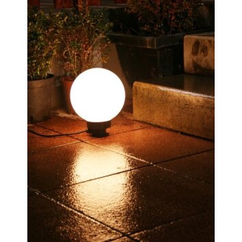 Boule Lumineuse Blanche Etanche sur Secteur 40 cm - Lumi-Jardin