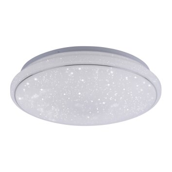 Plafonnier Leuchten Direkt Ls-JUPI LED Blanc, 1 lumière, Télécommandes, Changeur de couleurs